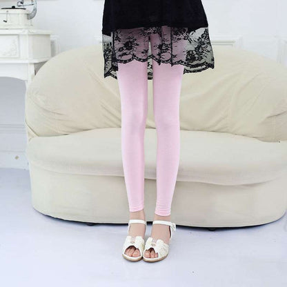 Girls' Leggings Summer Thin Modal Baby Nine-point Pants Stretch Middle And Big Kids