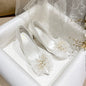 Sweet Bow Bridal Shoes White Wedding Dress