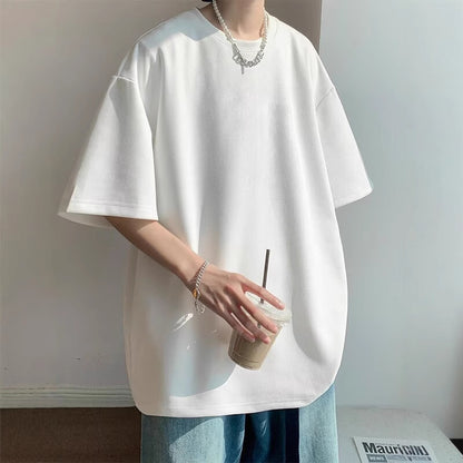 Mens Loose-fitting American-style TopT-shirt