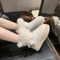 Women's Mid-Calf Fleece-Lined Thickened Thermal Cotton Boots