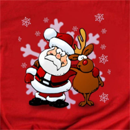 Cartoon Fashion Letter Plus Size Crew Neck Top For Women