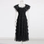 Mesh Polka Dot Long Dress Women
