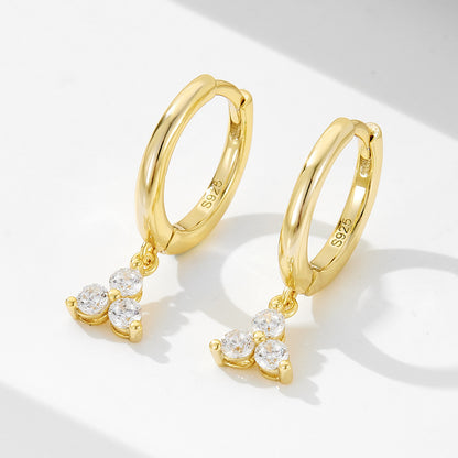S925 Sterling Silver Instagram-Style Light Luxury Versatile Hoop Earrings