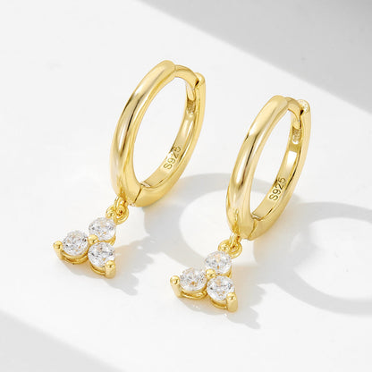 S925 Sterling Silver Instagram-Style Light Luxury Versatile Hoop Earrings