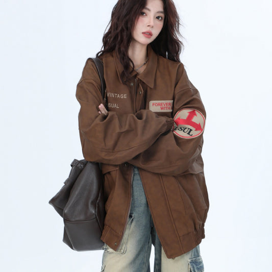 Maillard American Pilot Quilted Leather Coat Women