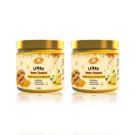 Lemon & Honey Turmeric Body Scrub Lightening Face & Body Whitening Skin Care 500ml