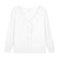 Casual Solid Color Loose Slimming Top Blouse Women