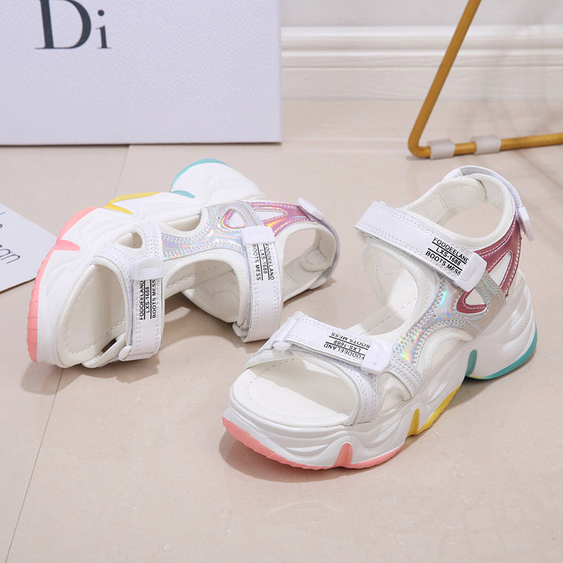 Summer New Style Rainbow Bottom Sports Sandals Women
