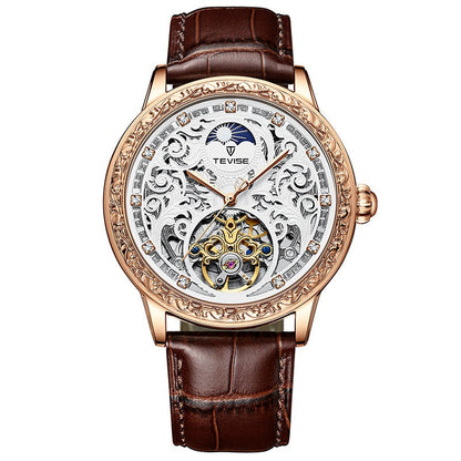 Business Casual Waterproof Hollow Out Men's Mechanical Watch