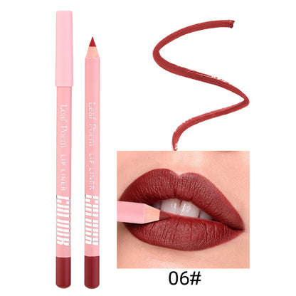 12 Color Matte Lipstick Lip Liner
