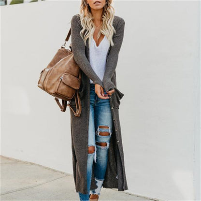 Button long sleeve pocket blouse for women