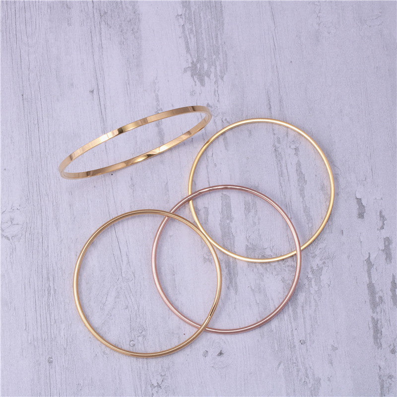K Titanium Steel Clad Gold Fine Bracelet