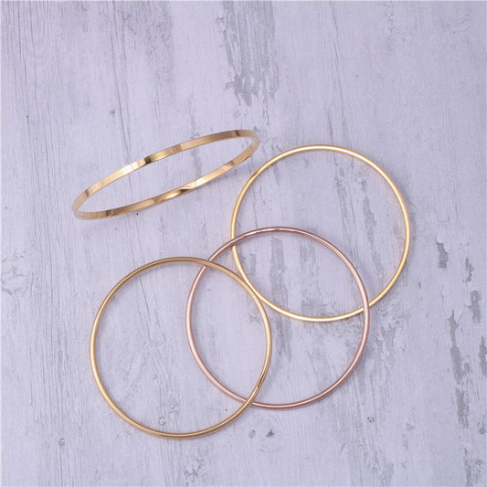 K Titanium Steel Clad Gold Fine Bracelet