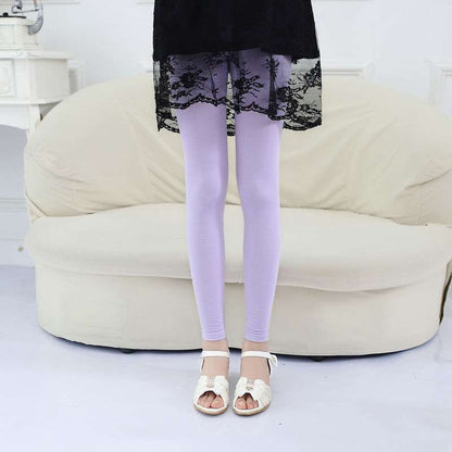 Girls' Leggings Summer Thin Modal Baby Nine-point Pants Stretch Middle And Big Kids