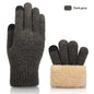 Autumn And Winter Touchscreen Gloves For Men With Fleece Lining