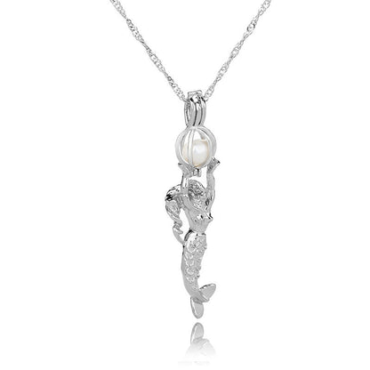 Creative hollowed oysters Pearl series necklace, natural freshwater pearl clavicle chain accessories manufacturer wholesale