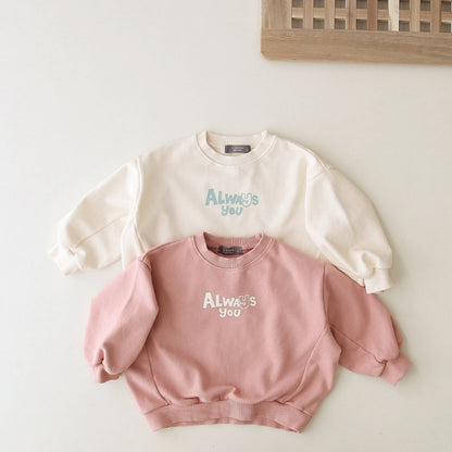Children Toddler Long-sleeved Spring And Autumn Pullover Versatile Top