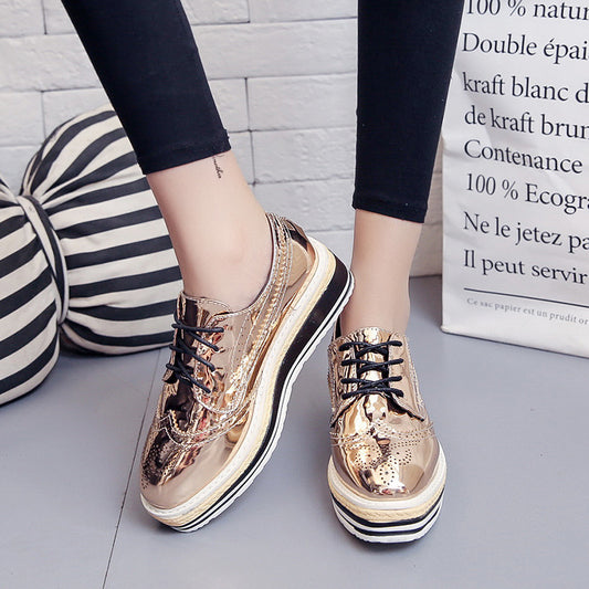 Bullock Carved Oxford Platform Shoes