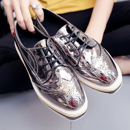 Bullock Carved Oxford Platform Shoes