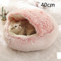 .Pet Bedding 2 In 1 Dog And Cat Bed Pet Winter Bed Round Plush Warm Bed House Soft Long Plush Pets Bed Pet Products