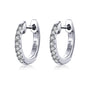 Real gold earrings with zircon single row diamond earrings