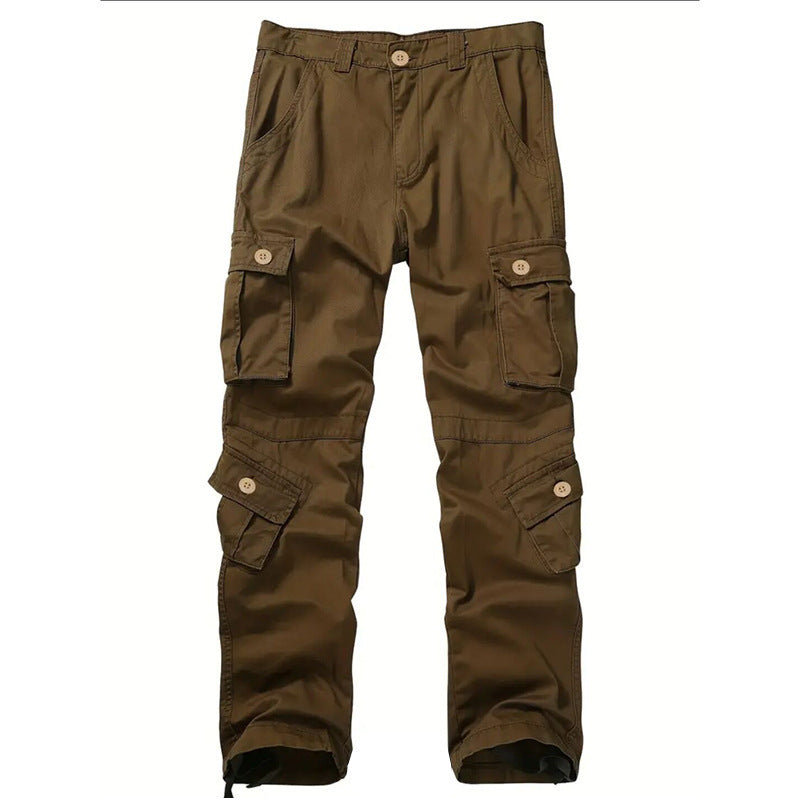 Men's Overalls With Multiple Pockets Loose And Wear-resistant Casual