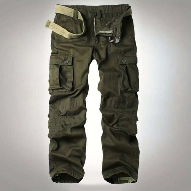 Men's Overalls With Multiple Pockets Loose And Wear-resistant Casual