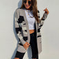 Knit Sweater Women's Long Camouflage Sweater Cardigan