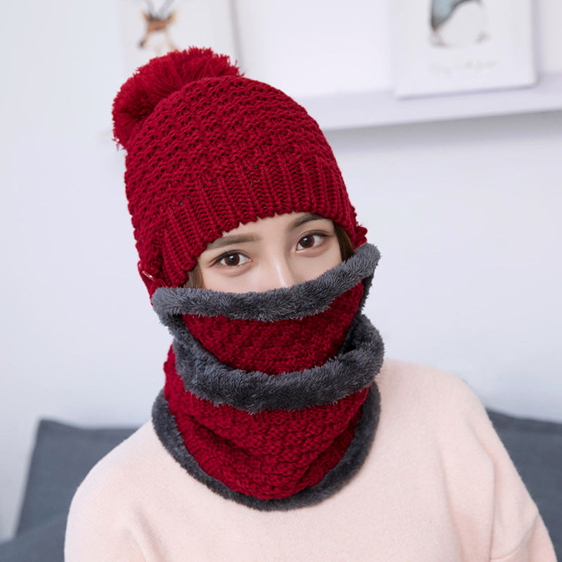 Warm autumn and winter knitted hat