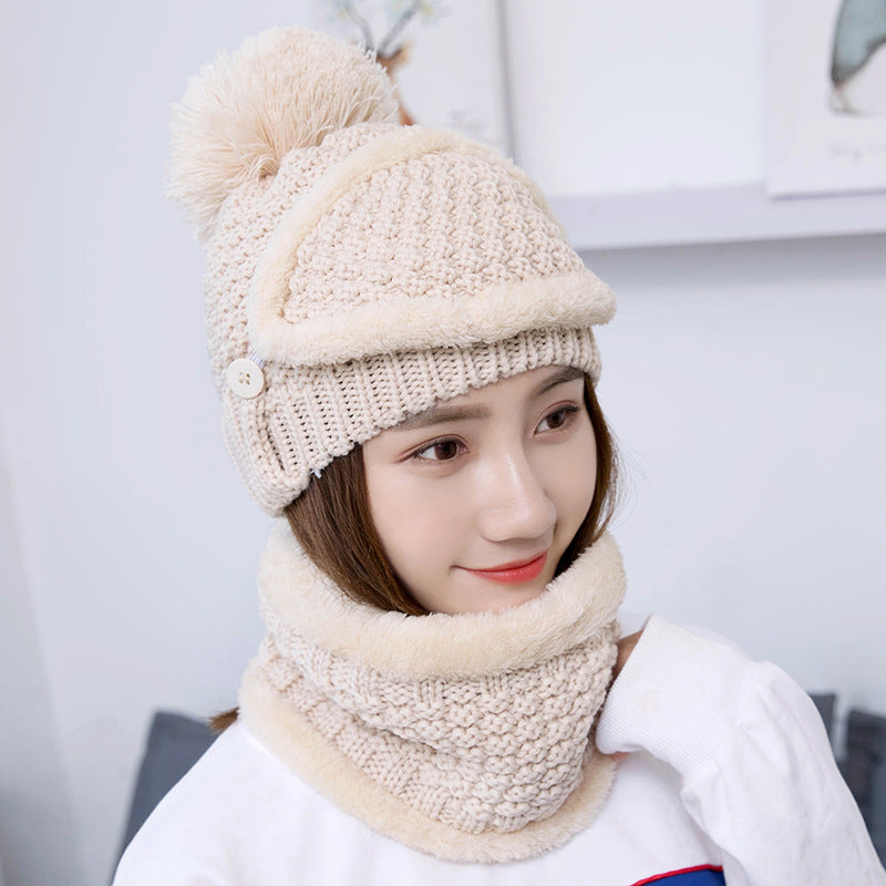 Warm autumn and winter knitted hat