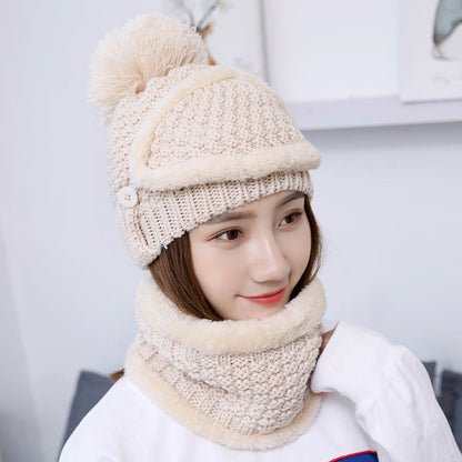 Warm autumn and winter knitted hat