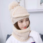 Warm autumn and winter knitted hat