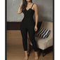 Jumpsuit Black Elegant Sleeveless Party Night Sexy Spring Long Pants