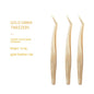 Stainless Steel Eyelash Flowering Tweezers Golden Grafting Eyelash Tweezers