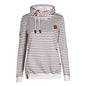 Ladies striped plus velvet sweatshirt