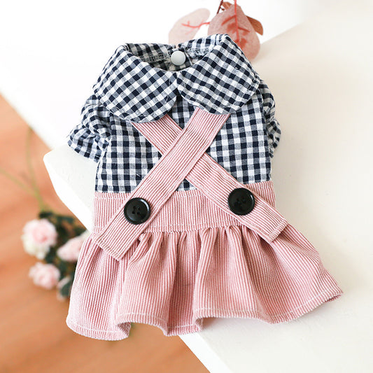 Pet Dog Cat Dress Suspender Skirt