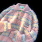 Raspberry Striped Sea Knitwear Sweater Men And Women