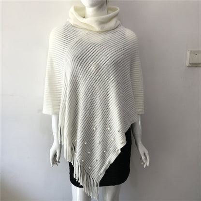 Women Batwing Tassel Knit Shawl