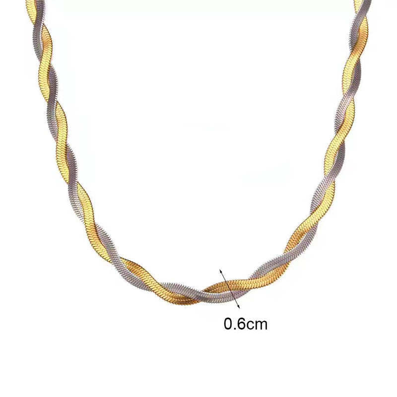 High-grade K Gold Cross Titanium Steel Necklace For Women