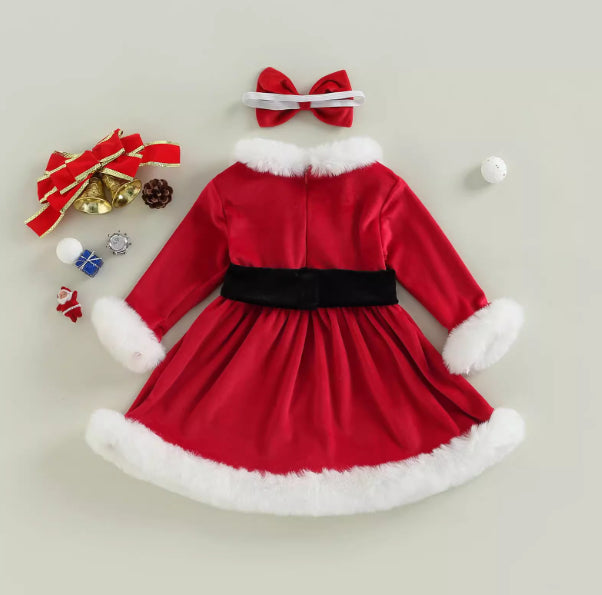 Christmas Toddler Kids Girls Red Dress