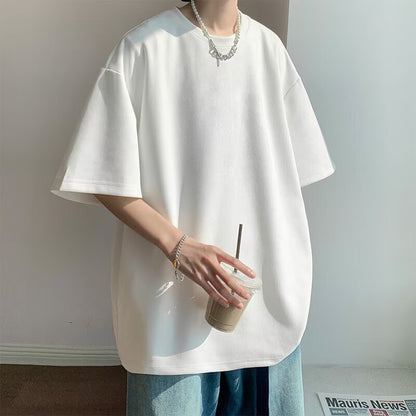 Mens Loose-fitting American-style TopT-shirt