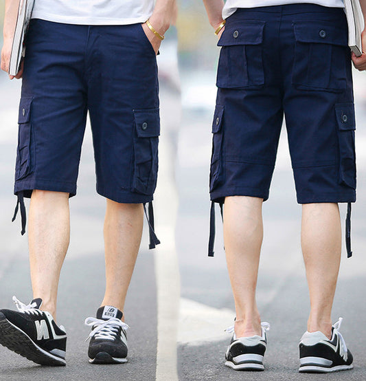 Summer Multi-pocket Workwear Shorts For Men