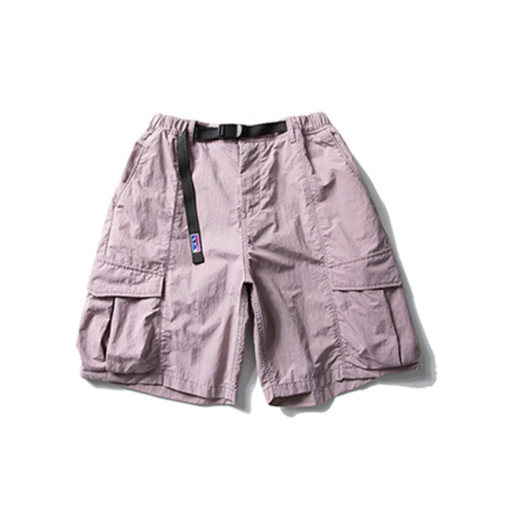 With Belt Tooling Large Pocket Shorts For Men