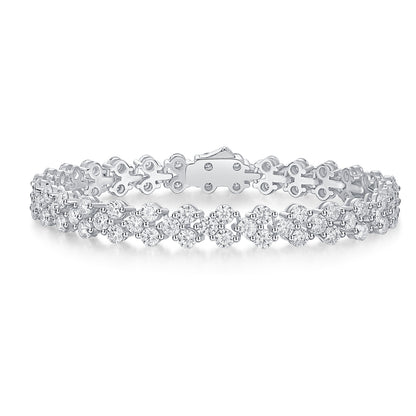 Canon silver moissanite bracelet set S925