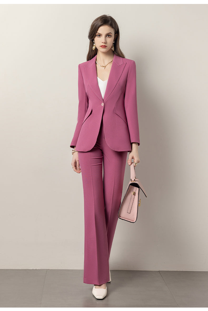 Spring Rose Red Suit Women
