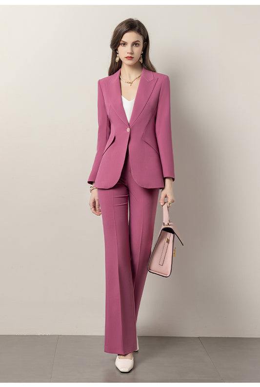 Spring Rose Red Suit Women