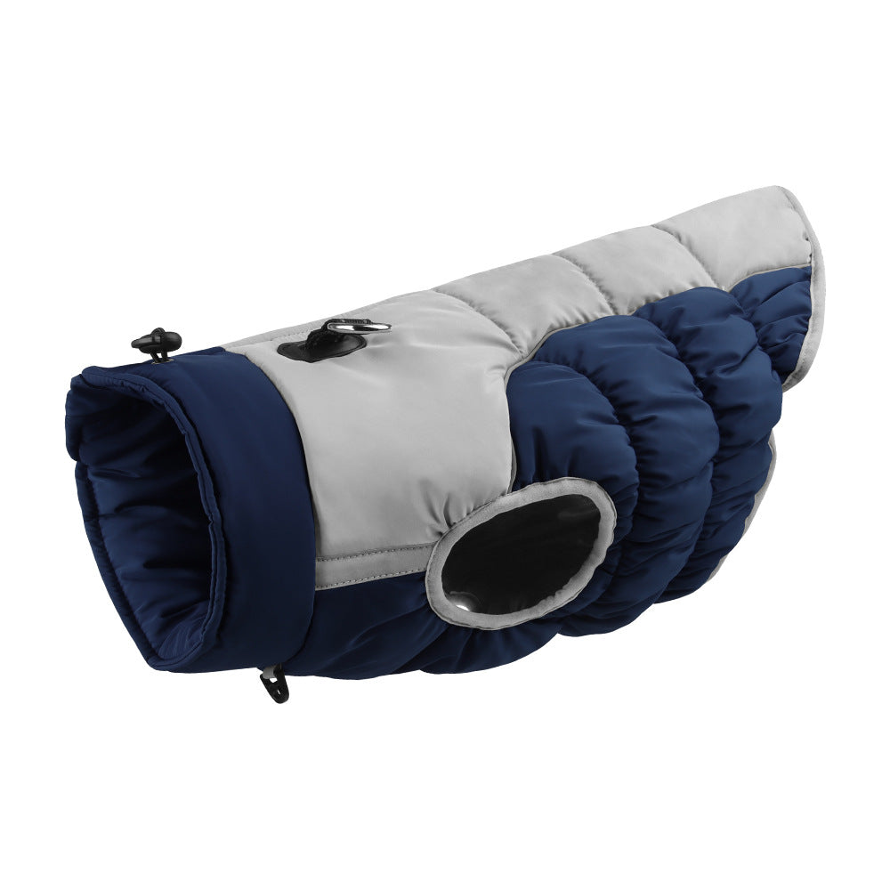 Dog Cold Weather Coats - Cozy Waterproof Windproof Reversible Winter Dog Jacket, Thick Padded Warm Coat