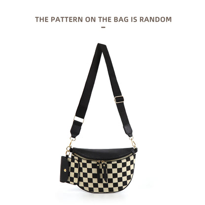 Plaid Waist Trendy All-match Messenger Bag