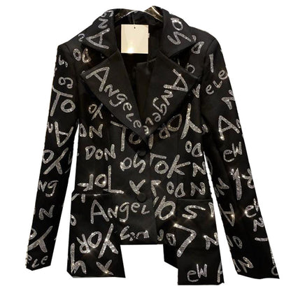 Heavy Industry Shiny Long-sleeved Suit Blazer
