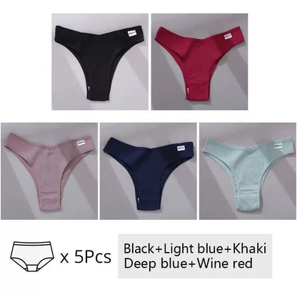 5Pcs Set Women Panties Cotton Underwear M-XL Comfo